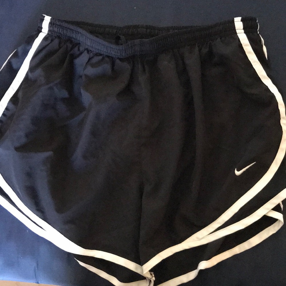 Black nike tiempo running shorts